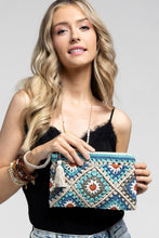 Periwinkle Handmade Crochet Tile Pouch