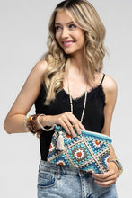 Periwinkle Handmade Crochet Tile Pouch