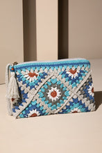 Periwinkle Handmade Crochet Tile Pouch