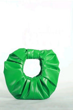 Green Ruched Clutch Handbag