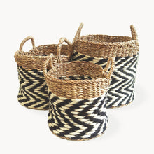 Wicker Storage Basket l Ula Zigzag Basket-Set of 3