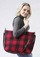 Red Plaid Weekend Tote Bag And Pouch