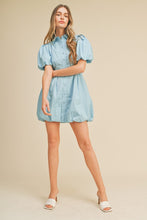 Blue Skies Bubble Hem Shirt Dress
