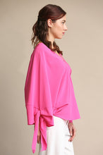 Fuchsia Batwing and Loose Fit Blouse