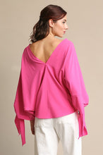 Fuchsia Batwing and Loose Fit Blouse