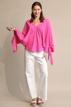 Fuchsia Batwing and Loose Fit Blouse