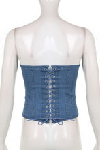 Denim New Jeans Denim Slim Corset Tube Top