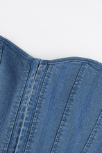 Denim New Jeans Denim Slim Corset Tube Top