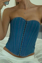 Denim New Jeans Denim Slim Corset Tube Top