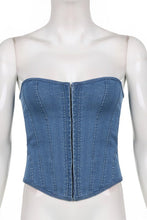 Denim New Jeans Denim Slim Corset Tube Top