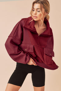 Ruby Red Carter Pullover