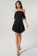 Black Emmy Off the Shoulder Mini Dress