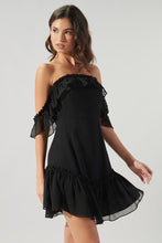 Black Emmy Off the Shoulder Mini Dress