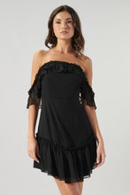 Black Emmy Off the Shoulder Mini Dress