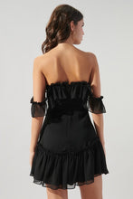 Black Emmy Off the Shoulder Mini Dress