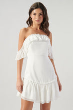 White Emmy Off the Shoulder Mini Dress