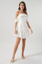 White Emmy Off the Shoulder Mini Dress