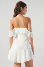 White Emmy Off the Shoulder Mini Dress