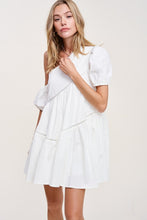 White One Shoulder Flare Mini Dress