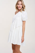 White One Shoulder Flare Mini Dress