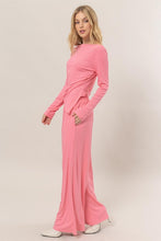 Pink Set-Off-Shoulder Top And Pants Set
