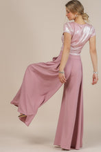 Blush Solid Color Women Wide Palazzo Pants