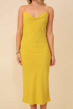 Gold Kiwi Brooklyn Airflow Cowl Neck Midi Dress