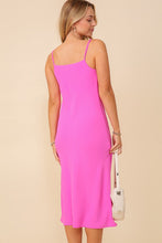 Hot Pink Brooklyn Airflow Cowl Neck Midi Dress