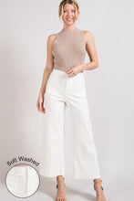 Off White Soft Washed Wide Leg Pants