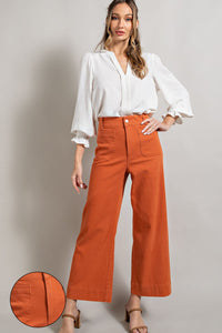 Clay Soft Washed Wide Leg Pants
