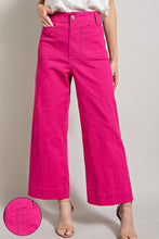 Hot Pink Soft Washed Wide Leg Pants