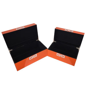 Orange Jewelry Storage Box - Set of 2