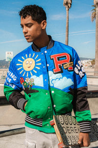 Royal Think Green Varsity Jacket