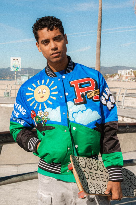 Royal Think Green Varsity Jacket