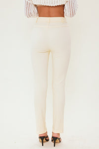Ivory Waxed Finish Super Stretch Summer Jeggings