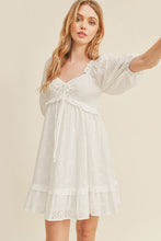 White Eyelet Babydoll Mini Dress