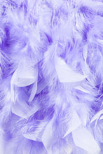 Purple Feathered Chain Strap Hand Bag