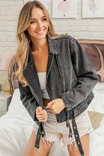 Black Charcoal Vintage Washed Rider Jacket