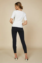 Off White Square Neck Knit Top
