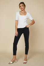 Off White Square Neck Knit Top