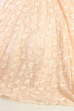 Champagne Sleeveless Floral Embroidery Ballgown