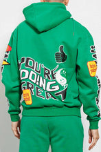 Green Spring Break Chenile Patch Graphic Hoodie