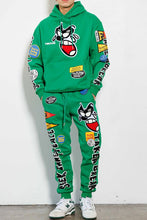 Green Spring Break Chenile Patch Graphic Hoodie