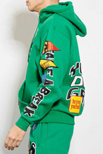 Green Spring Break Chenile Patch Graphic Hoodie