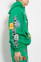 Green Spring Break Chenile Patch Graphic Hoodie