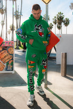 Green Spring Break Chenile Patch Graphic Jogger