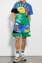 Royal Think Green Cut&Sew Graphic Shorts