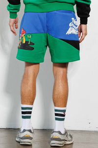 Royal Think Green Cut&Sew Graphic Shorts