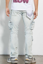 Light Sand Tint Multi Cargo W/Bottom Straight Denim