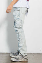 Light Sand Tint Multi Cargo W/Bottom Straight Denim